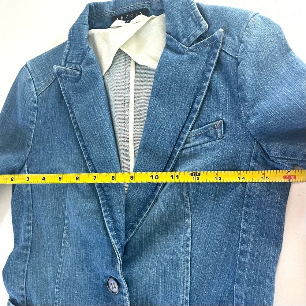 Theory Denim Blazer Jacket - Picture 12 of 13